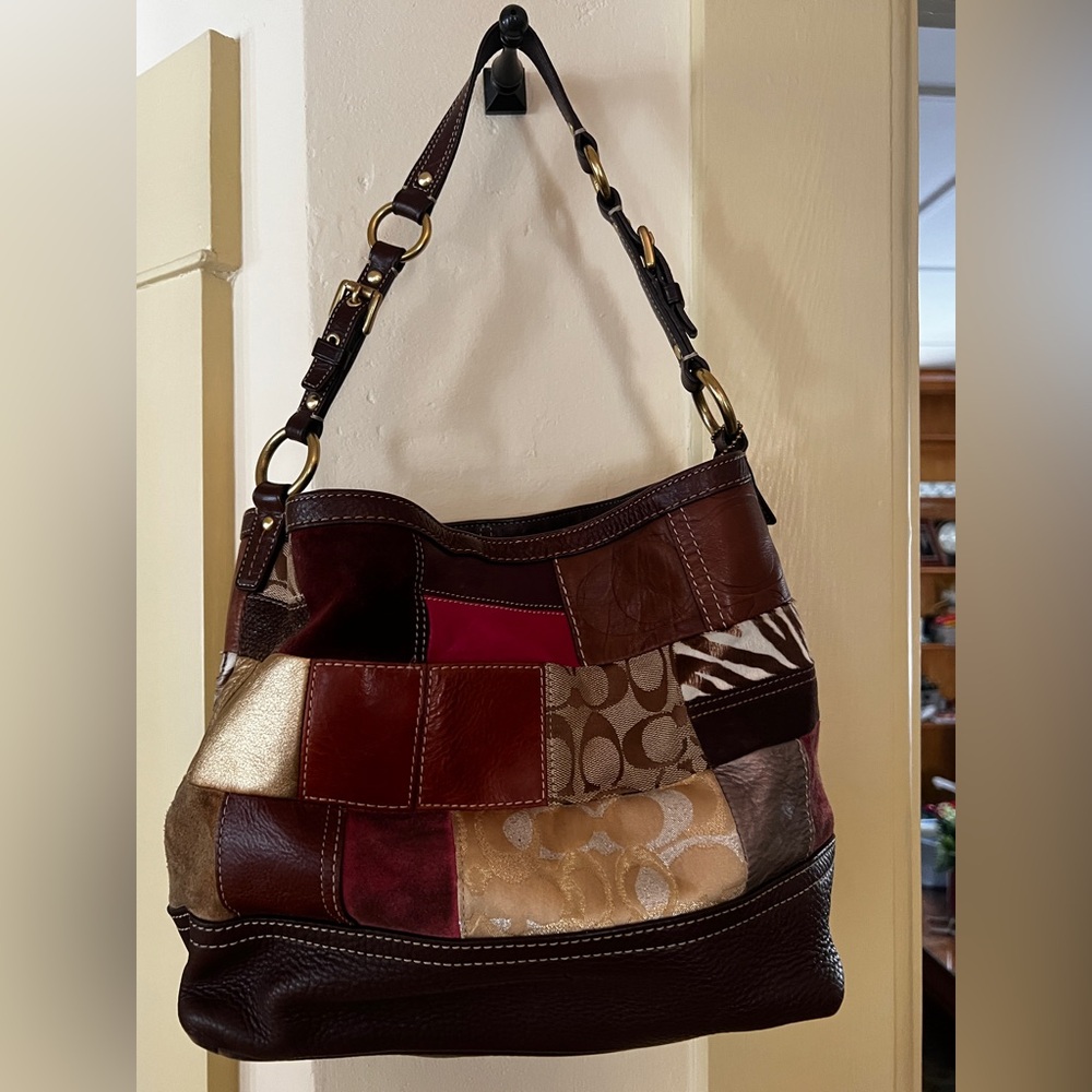 RARE Y2K Coach Patchwork Shoulder Bag 10434
